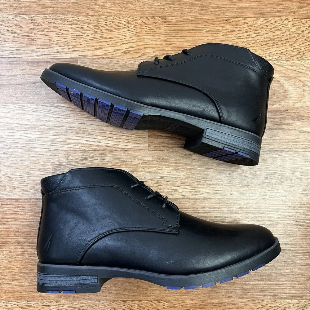 Nautica Largo‎ Chukka Boots Men's Size 8 Black NEW
